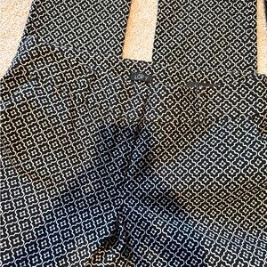 LOFT Black and White Geo Skinny Pants